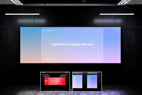 Horizontal Digital Screen Mockup
