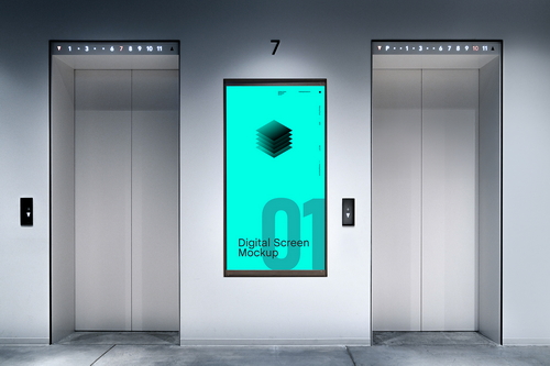 Digital Screen Advertising Mockup Scene 09