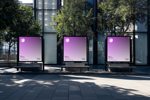 Signboard Advertising Mockup Scene 12