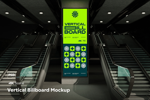 Vertical Billboard Mockup