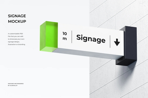 High Quality Signage Mockup