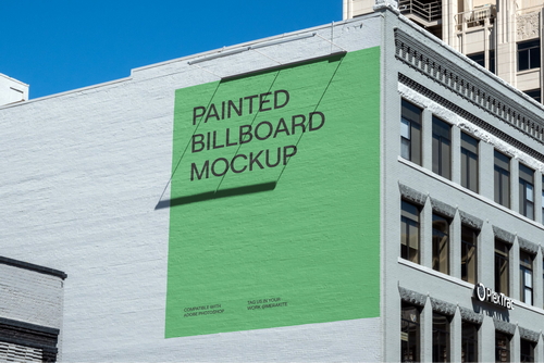 Urban Billboard Mural Mockup Scene