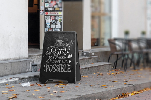 A-Board Sign Outdoor Mockup Scene 41