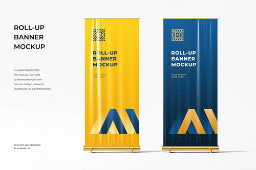 High Quality Roll Up Banner Mockup