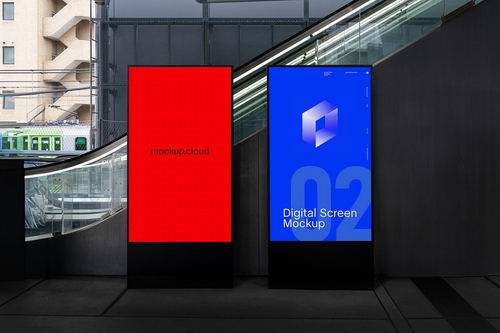 Digital Screen Advertising Mockup Scene 07