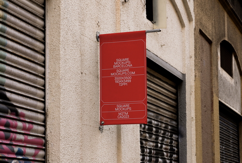 Shop Sign Mockup Scene 0003 Barcelona Series