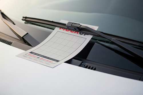 Paper on Car Windshield Mockup