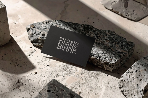 Concrete & Driftwood Card Mockup