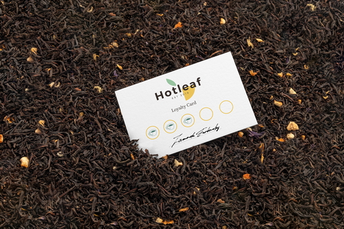 Tea Business Cards Branding Mockup Scene 13