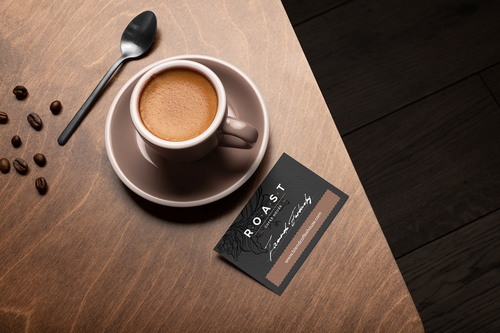 Business Card Coffee Branding Mockup Scene 18