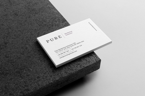 Pure Business Cards Mockup Scene 05