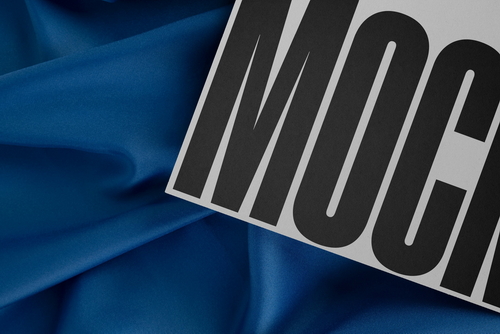 Letterhead Poster Close-up Mockup 'Cloth'