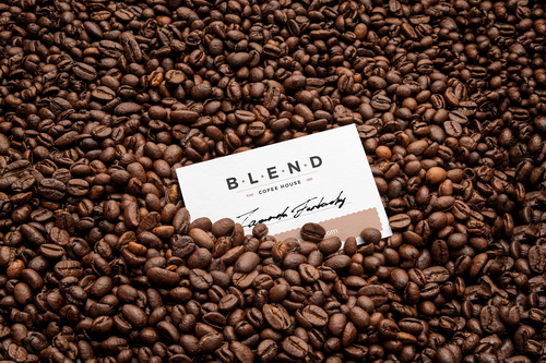 Coffee Business Card Mockup Scene 31