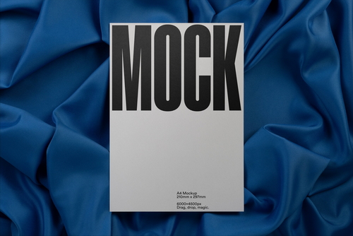 Poster / A4 Letterhead Mockup 'Cloth'