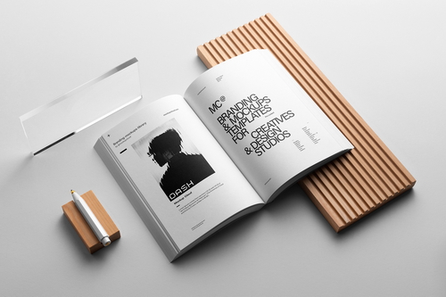 Dash Book Branding Stationery Mockup Scene 11