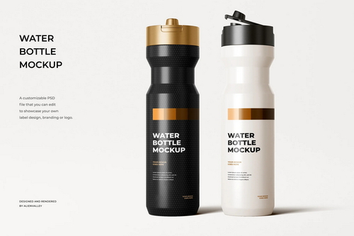 Water Bottle Mockup