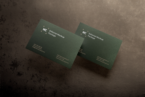 Business Cards Branding Mockup Scene 04