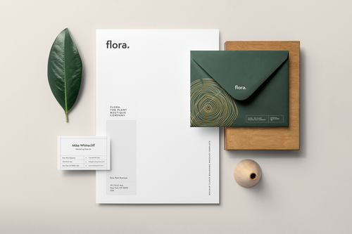 Flora Branding Stationery Mockup Scene 02