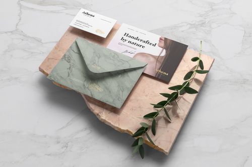 Athena Stationery Branding Mockup Scene 01