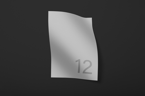 Letterhead A4 Curved Paper Mockup Scene 12