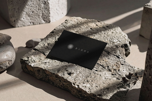 Aesthetic Natural Rock Card Mockup