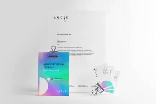 Lucid Stationery Branding Mockup Scene 11