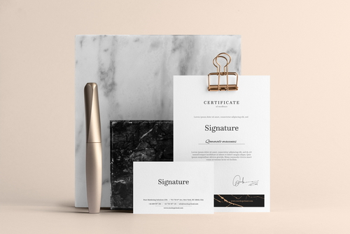 Signature Branding Mockup Scene 09