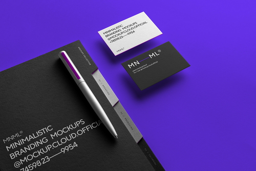 MNML Branding Stationery Mockup Scene 09
