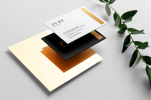 Pure Business Cards Mockup Scene 22
