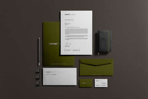 Corporate Stationery Branding Mockup Scene 02