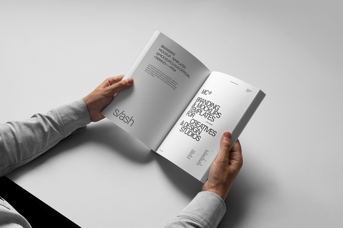Open Book Mockup Scene / Slash Series