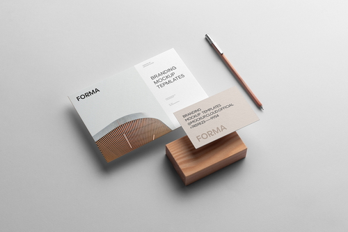 Forma Branding Stationery Mockup Scene 11