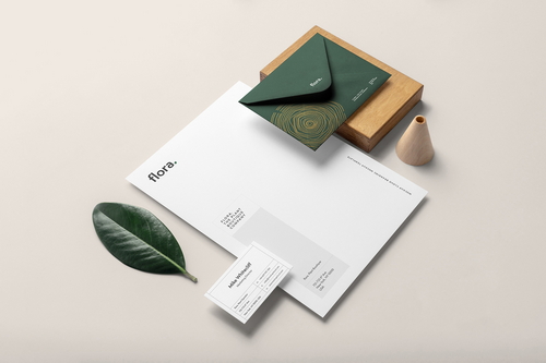 Flora Branding Stationery Mockup Scene 03