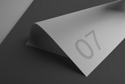 Letterhead A4 Curved Paper Mockup Scene 07