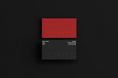 Embossed Business Card Mockup