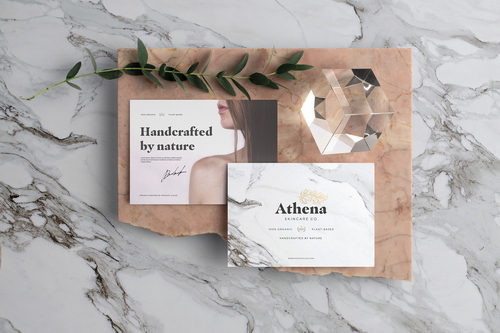 Athena Flyers Cards Branding Mockup Scene 05