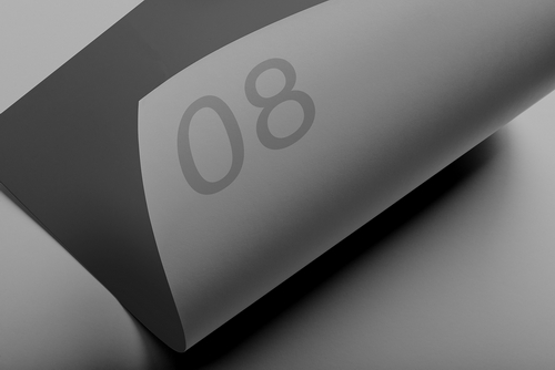 Letterhead A4 Curved Paper Mockup Scene 08