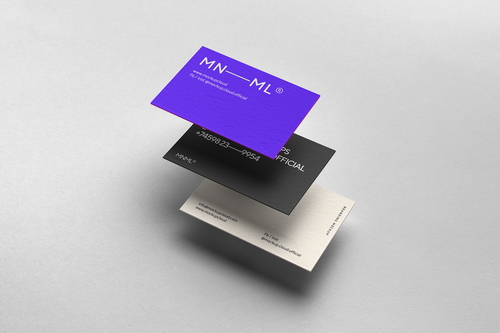 MNML Business Cards Branding Mockup Scene 26