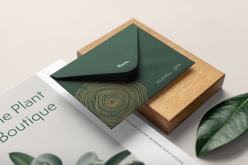Flora Envelope Branding Mockup Scene 04