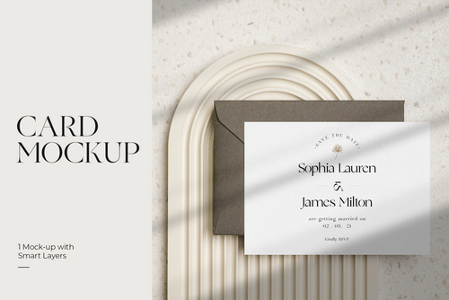 Wedding 5x7 Card Photo Mockups #02
