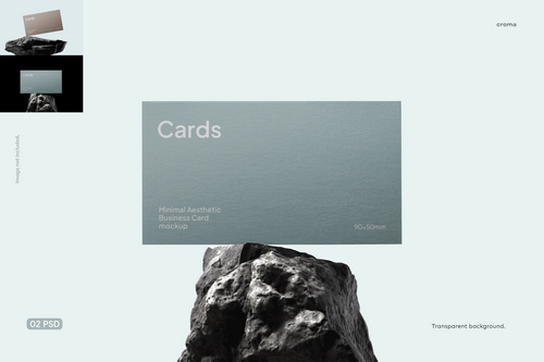 Minimal Business Card Mockup Standing STN01