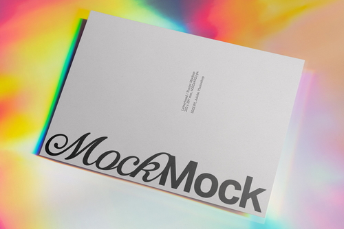 Poster / A4 Letterhead Mockup 'Iridescence'