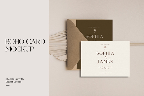 Boho Card Photo Mockups #04