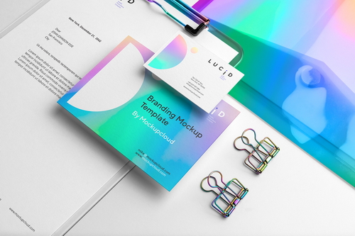 Lucid Stationery Branding Mockup Scene 16