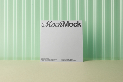Square Card Mockup 'Poolside'