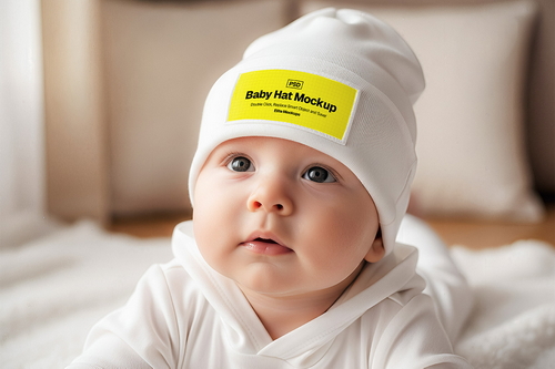 Baby Beanie Hat Mockup