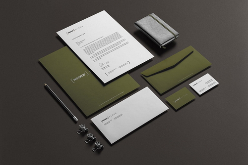Corporate Stationery Branding Mockup Scene 01