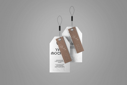 Clothing Hang Tag Label Mockup