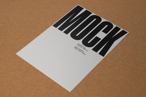 Poster / A4 Letterhead Mockup 'Craft'