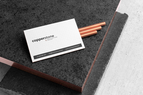 Copperstone Business Card Mockup Scene 18
